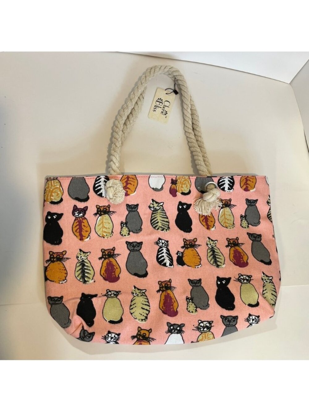 NWT Cat Tote Bag Shoulder Purse Cherie Bliss Beach